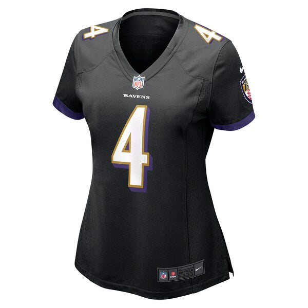Zay Flowers Baltimore Ravens Nike Women's Team Game Jersey - Black/Purple