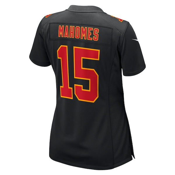Patrick Mahomes Kansas City Chiefs Nike Women's Super Bowl LVIII Carbon Fashion Game Player Jersey - Black