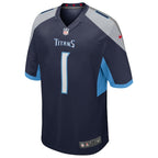 Cameron Ward Tennessee Titans Nike 2025 NFL Draft First Round Pick  Alternate Game Jersey - Navy/White/Light Blue
