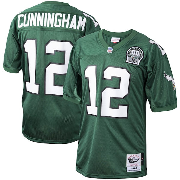 Randall Cunningham Philadelphia Eagles 1992 Authentic Throwback Retired Player Jersey - Green