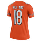 Caleb Williams Chicago Bears Nike Women's Alternate Legend Player Performance Top -  Orange/Navy