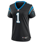 Number 1 Mom Carolina Panthers Nike Women's Game Jersey - Black