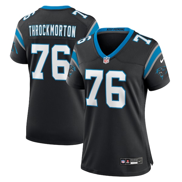 Calvin Throckmorton Carolina Panthers Nike Women's Team Game Jersey -  Black