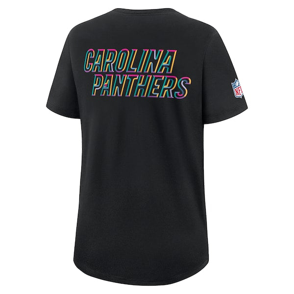Carolina Panthers Nike Women's 2025 NFL Crucial Catch Tri-Blend Dri-FIT T-Shirt - Black