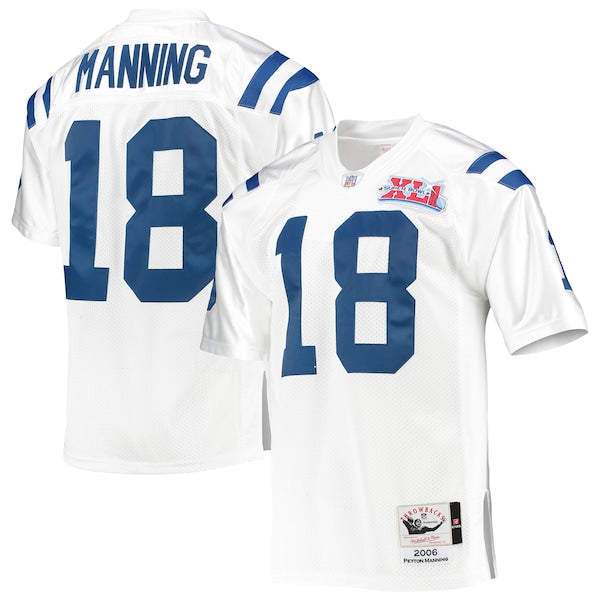 Peyton Manning Indianapolis Colts 2006 Authentic Throwback Retired Player Jersey - White/Royal