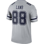 CeeDee Lamb Dallas Cowboys Nike Inverted Legend Jersey - Gray