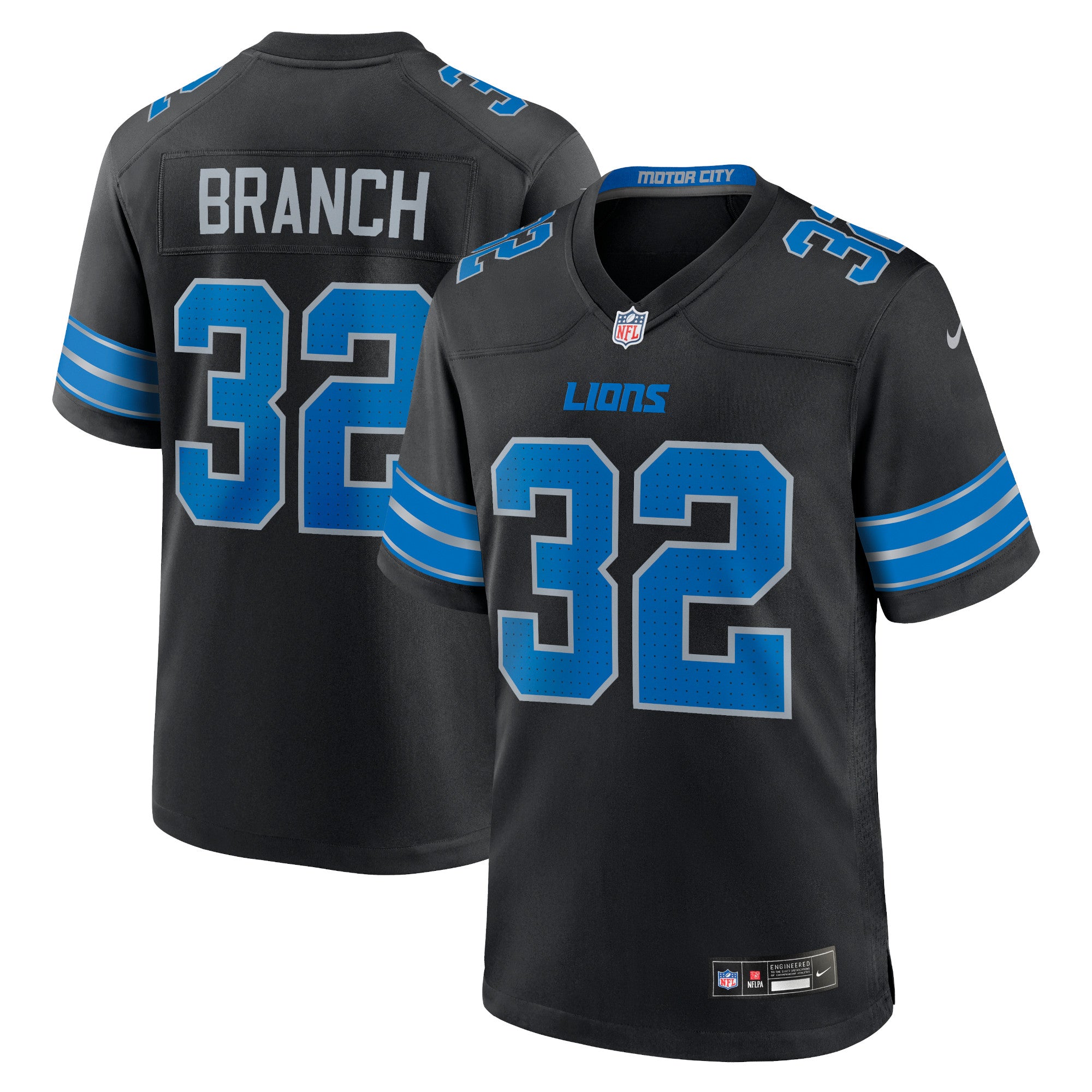 Brian Branch Detroit Lions Nike Game Jersey - Blue/Black