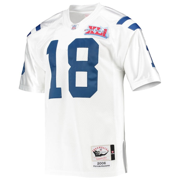 Peyton Manning Indianapolis Colts 2006  Authentic Throwback Retired Player Jersey - White/Royal