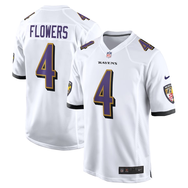 Zay Flowers Baltimore Ravens Nike  Game Jersey -  White/Black