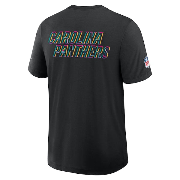 Carolina Panthers Nike 2025 NFL Crucial Catch Tri-Blend Dri-FIT T-Shirt - Black