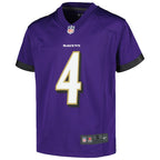 Zay Flowers Baltimore Ravens Nike Youth Game Jersey - Purple