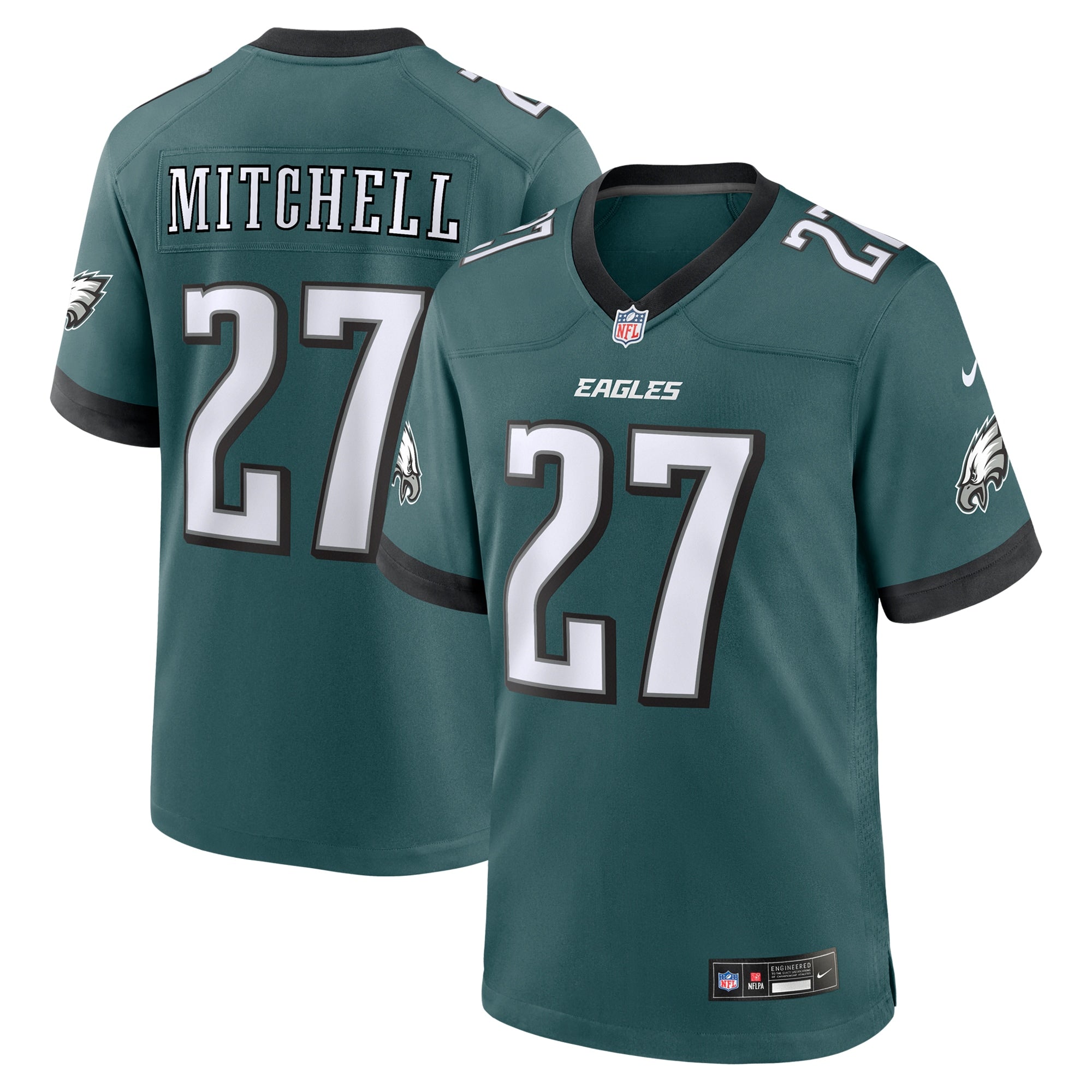 Quinyon Mitchell Philadelphia Eagles Nike Alternate Game Jersey -  Kelly Green/Green