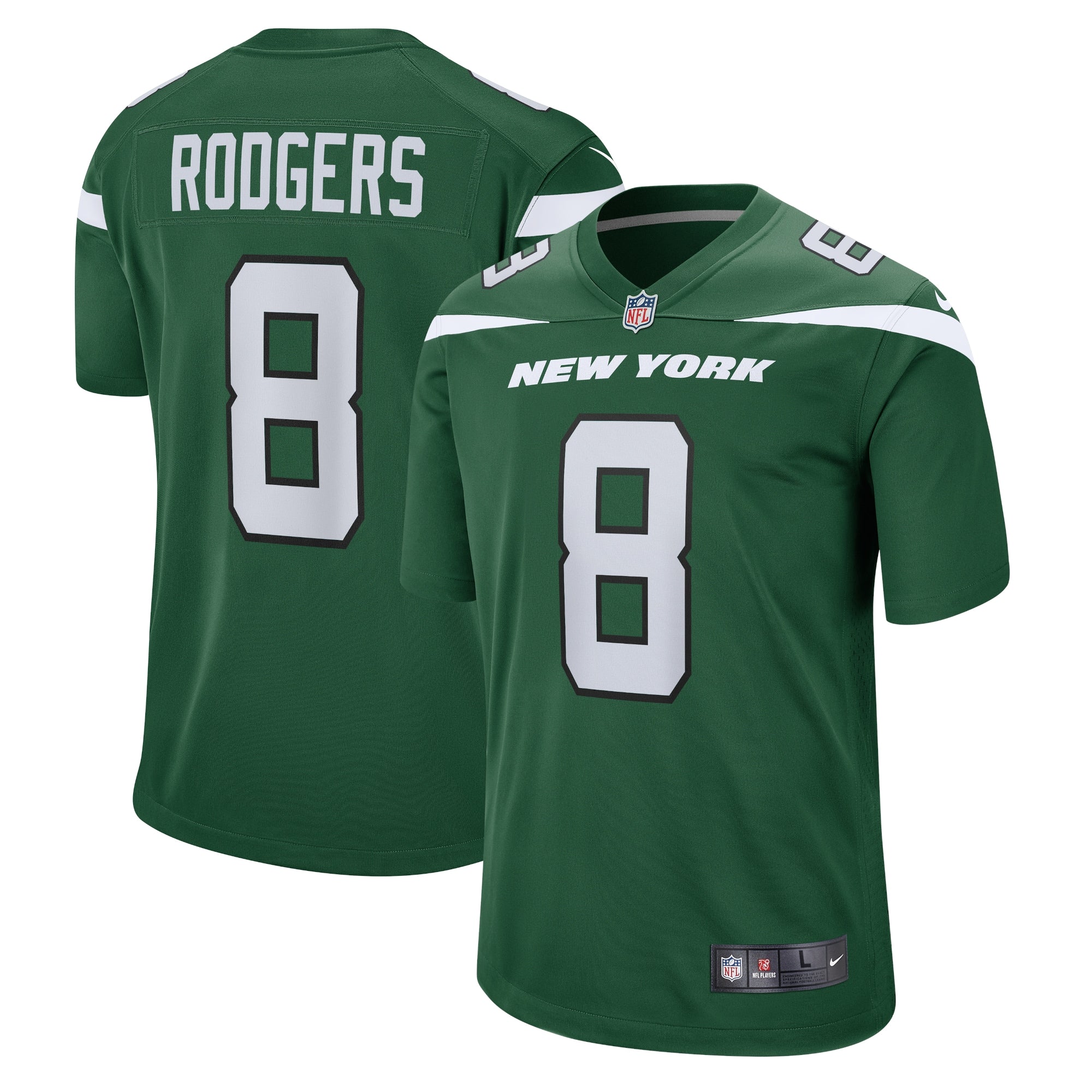 Aaron Rodgers New York Jets Nike Game Jersey - Black/Green/White