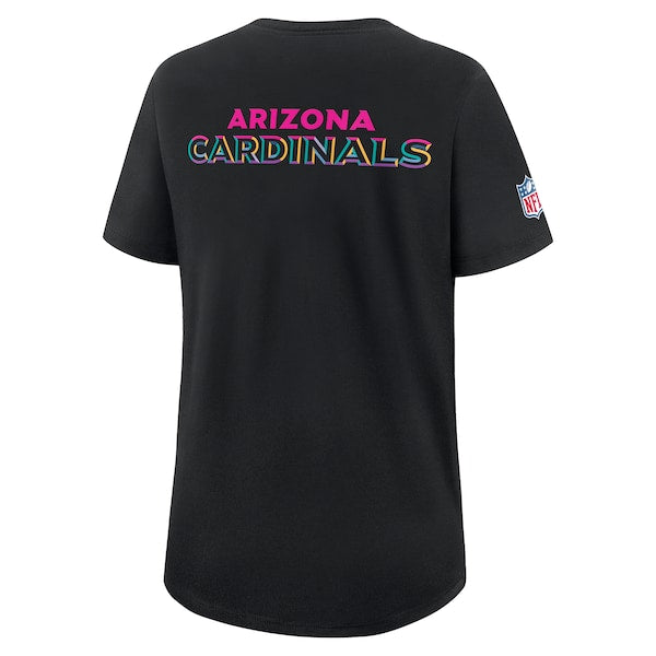 Arizona Cardinals Nike Women's 2025 NFL Crucial Catch Tri-Blend Dri-FIT T-Shirt - Black