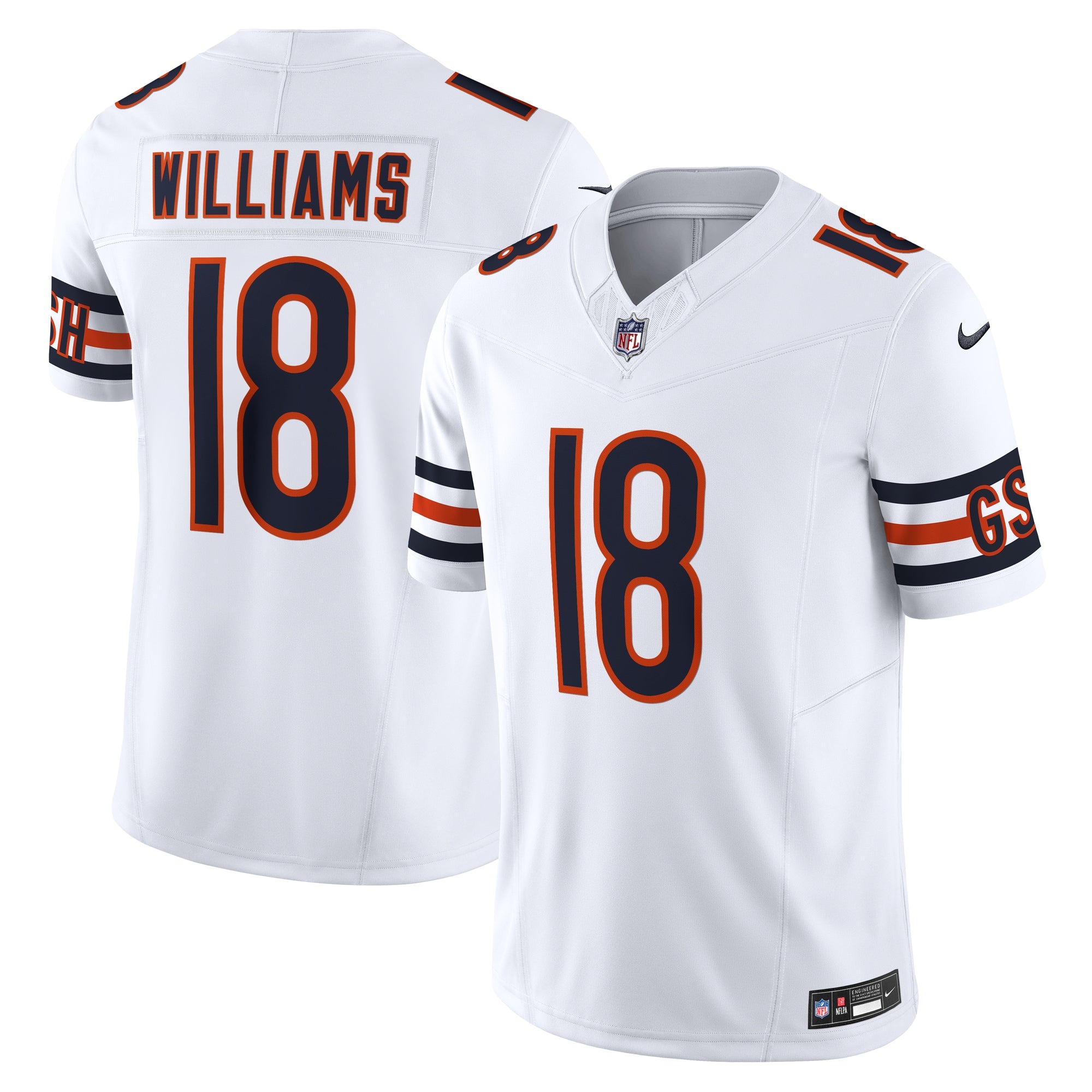 Caleb Williams Chicago Bears Nike Vapor F.U.S.E. Limited Jersey - Orange/White/Navy
