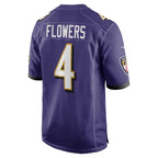 Zay Flowers Baltimore Ravens Nike 2023 NFL Draft First Round Pick Game Jersey - Purple