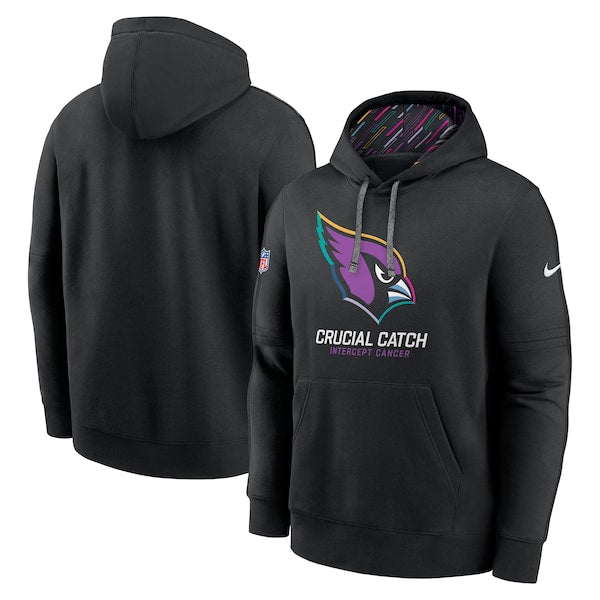 Arizona Cardinals Nike 2024 NFL Crucial Catch Club Pullover Hoodie - Black