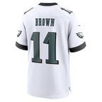 A.J. Brown Philadelphia Eagles Nike Game Jersey - White/Black/Green
