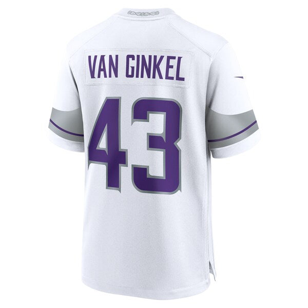 Andrew Van Ginkel Minnesota Vikings Nike Alternate Game Jersey -  White/Purple
