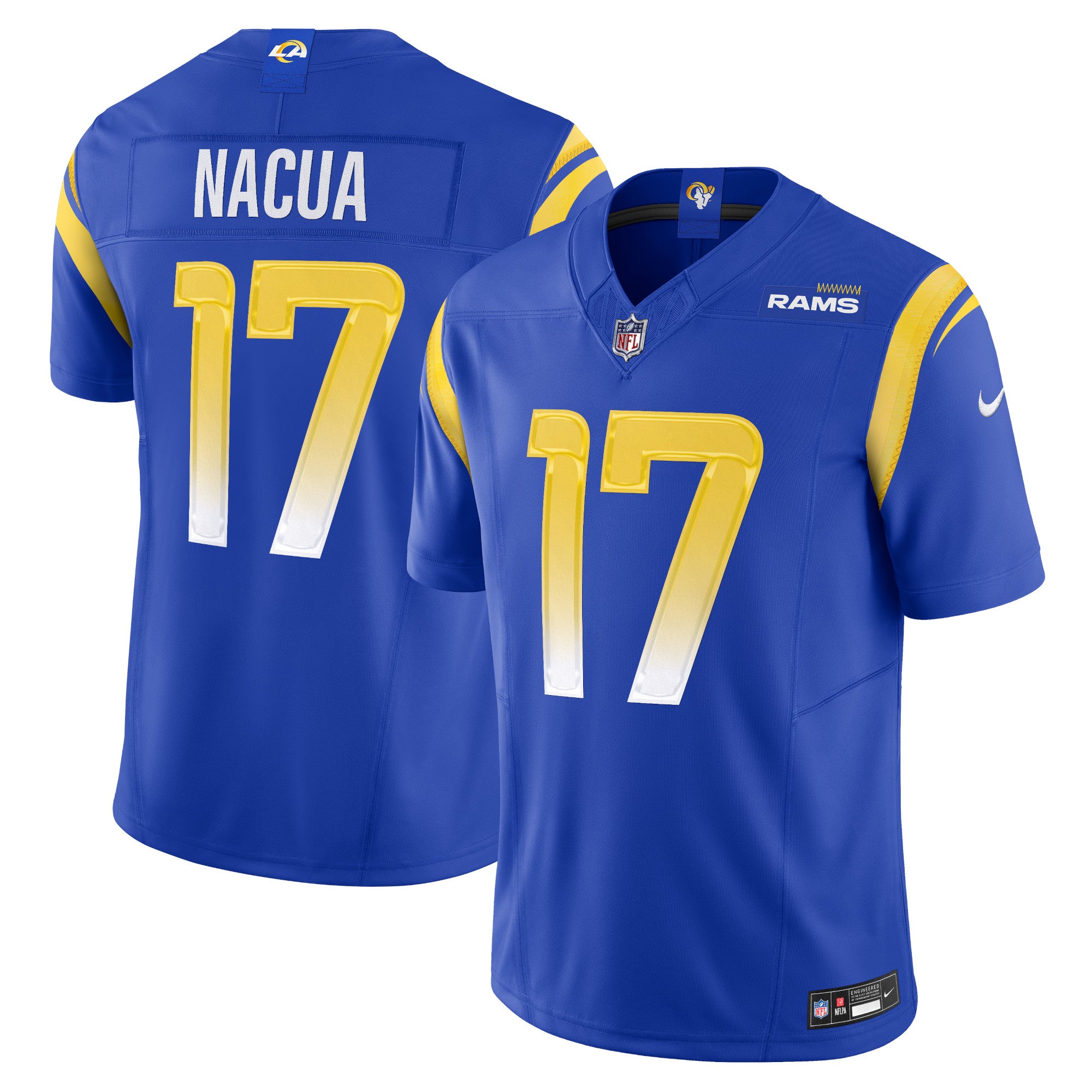 Puka Nacua Los Angeles Rams Nike Vapor F.U.S.E. Limited Jersey - White/Royal