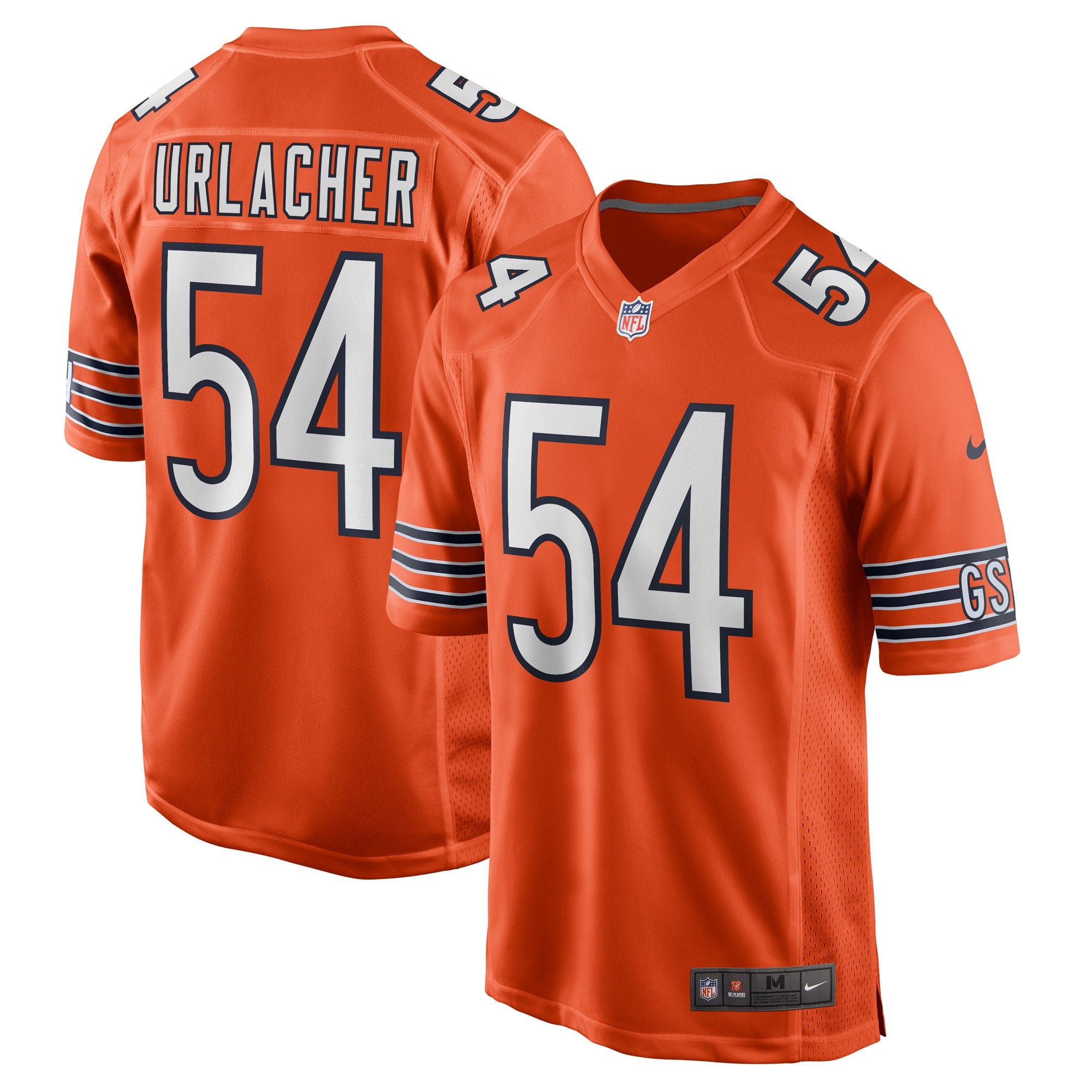 Brian Urlacher Chicago Bears Nike Game Retired Player Jersey - Navy/Orange/White
