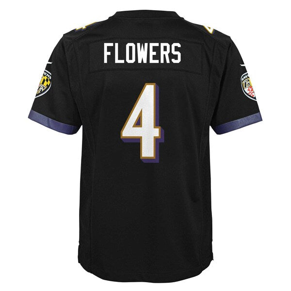 Zay Flowers Baltimore Ravens Nike Youth Alternate Player Game Jersey - Black