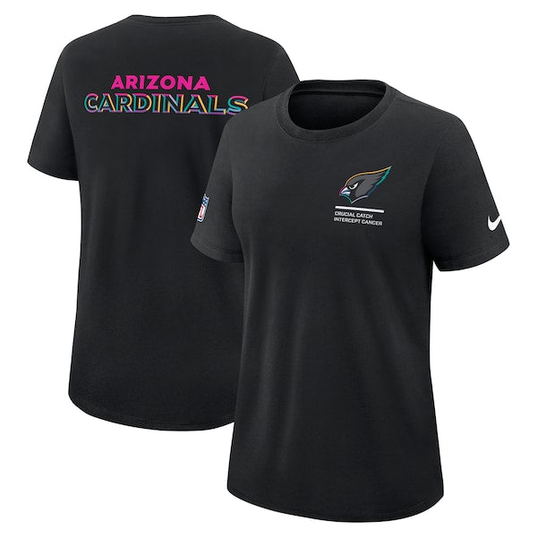 Arizona Cardinals Nike Women's 2025 NFL Crucial Catch Tri-Blend Dri-FIT T-Shirt - Black