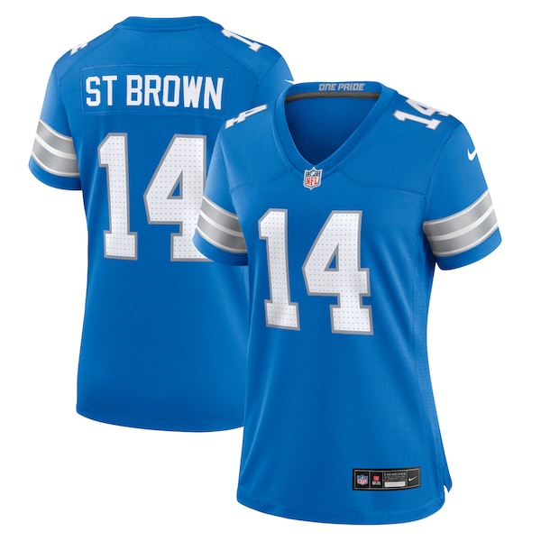 Amon-Ra St. Brown Detroit Lions Nike Women's Team Game Jersey - Blue/White