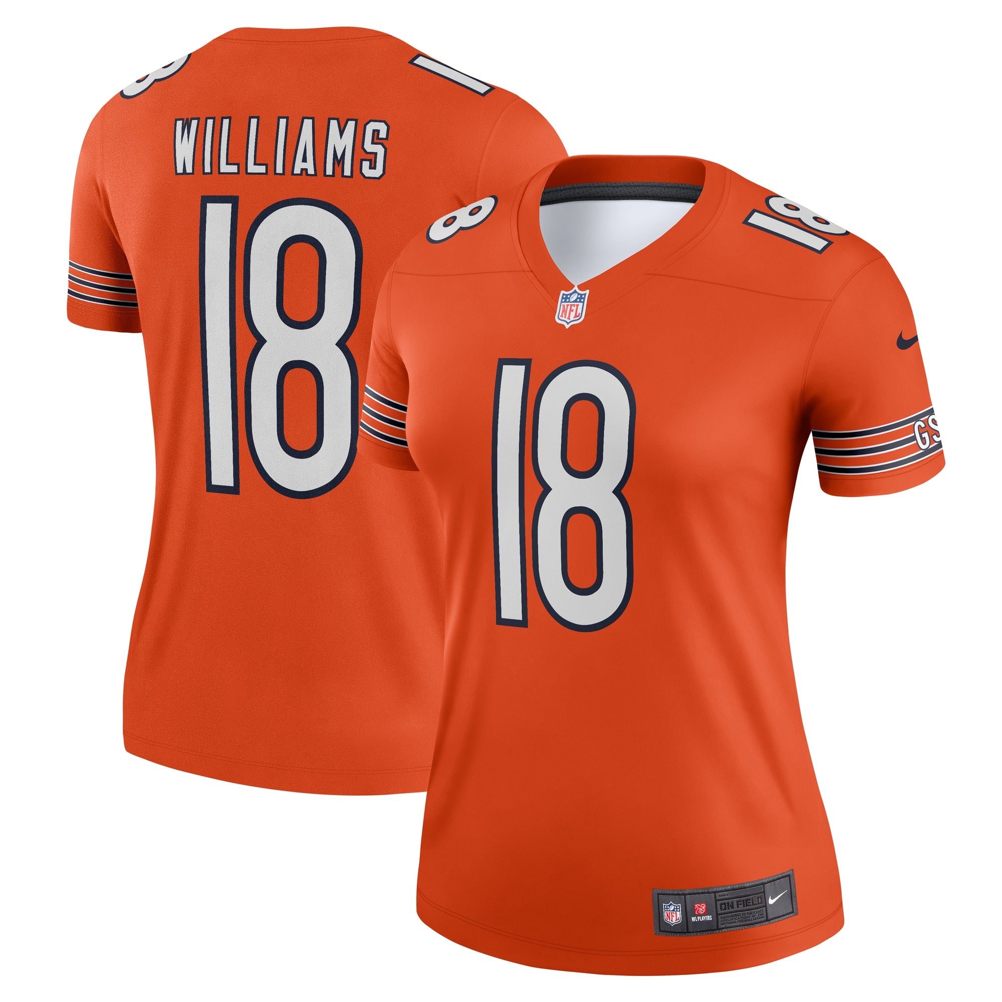 Caleb Williams Chicago Bears Nike Women's Legend Player Performance Top -  Navy/Orange