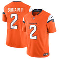 Patrick Surtain II Denver Broncos Nike Vapor F.U.S.E. Limited Jersey - Orange/Navy