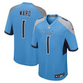 Cameron Ward Tennessee Titans Nike 2025 NFL Draft First Round Pick No. 1 Game Jersey - Light Blue