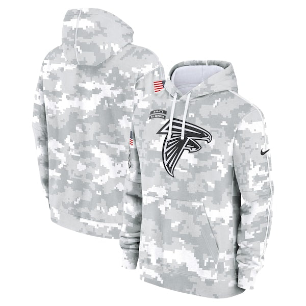 Atlanta Falcons Nike 2024 Salute to Service Club Fleece Pullover Hoodie - Arctic Camo