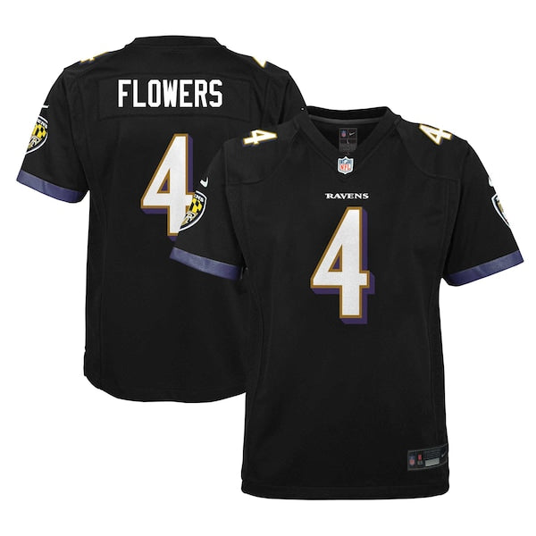 Zay Flowers Baltimore Ravens Nike Youth Alternate Player Game Jersey - Black