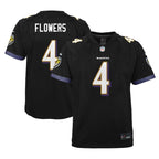 Zay Flowers Baltimore Ravens Nike Youth Alternate Player Game Jersey - Black