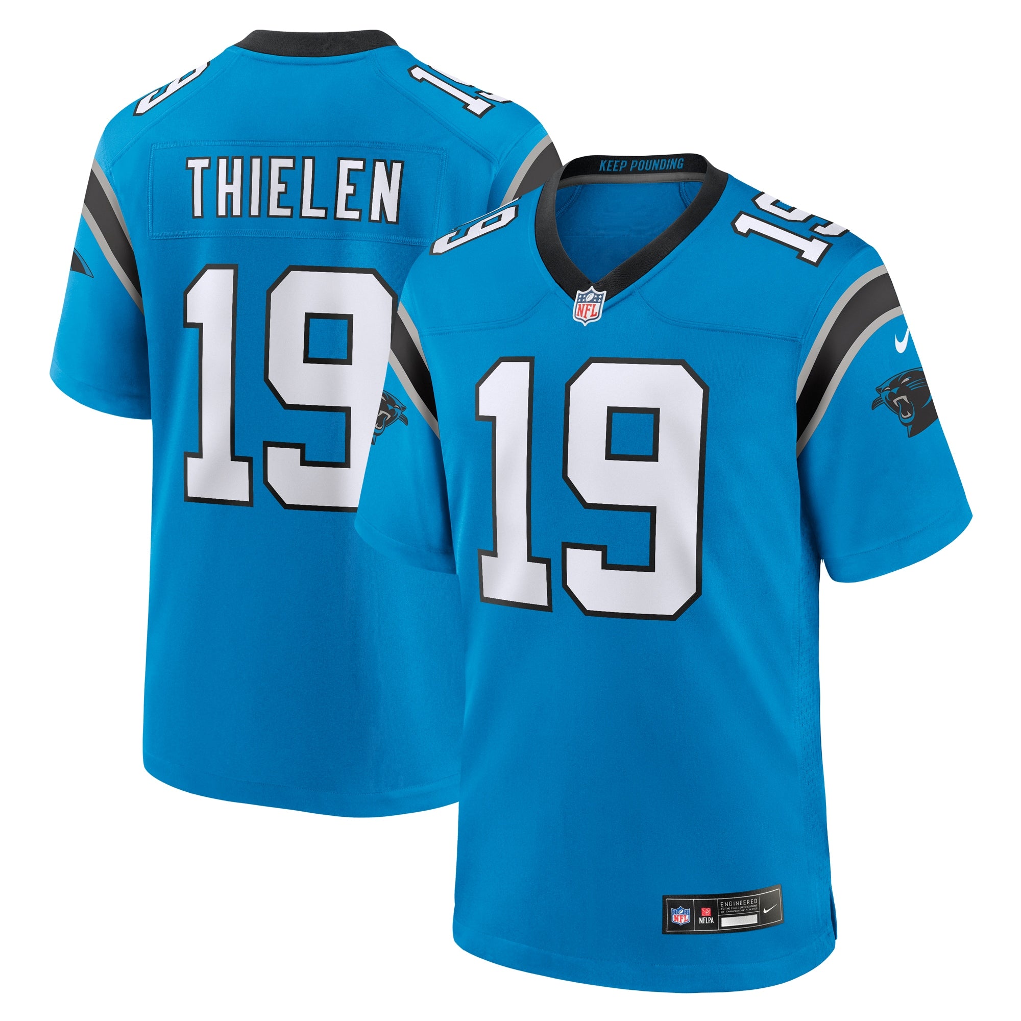 Adam Thielen Carolina Panthers Nike Team Game Jersey - Black/Blue