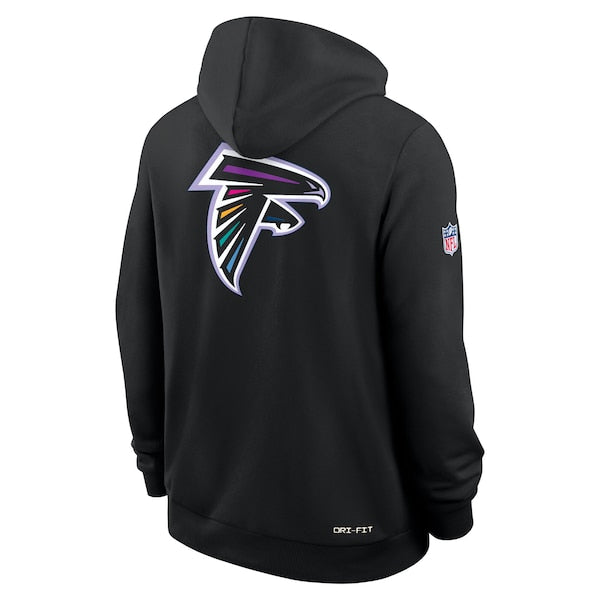 Atlanta Falcons Nike 2025 NFL Crucial Catch Sideline Standard Issue Dri-FIT Hoodie - Black