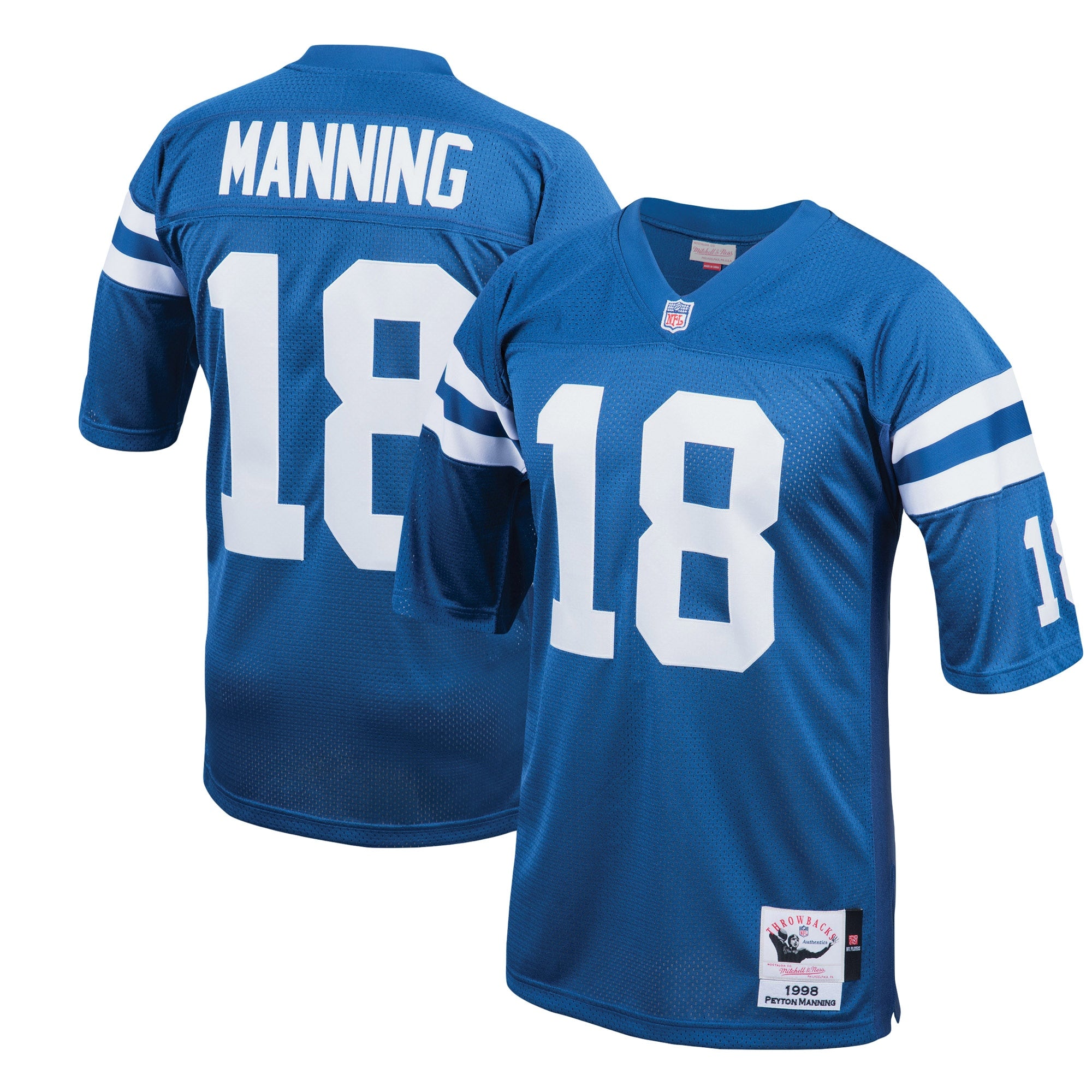 Peyton Manning Indianapolis Colts 2006  Authentic Throwback Retired Player Jersey - White/Royal