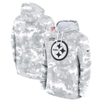 Pittsburgh Steelers Nike 2024 Salute to Service Club Fleece Pullover Hoodie - Arctic Camo