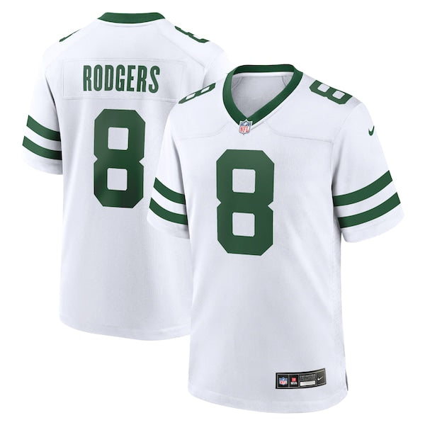 Aaron Rodgers New York Jets Nike Youth Game Jersey - White/Black/Green