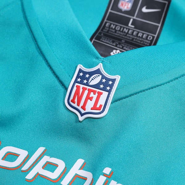Aaron Brewer Miami Dolphins Nike  Game Jersey -  Aqua