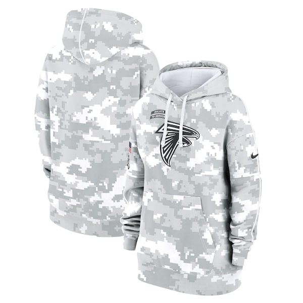 Atlanta Falcons Nike Women's 2024 Salute To Service Club Fleece Pullover Hoodie - Arctic Camo