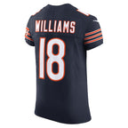 Caleb Williams Chicago Bears Nike Team Vapor F.U.S.E. Elite Jersey - Navy/Orange