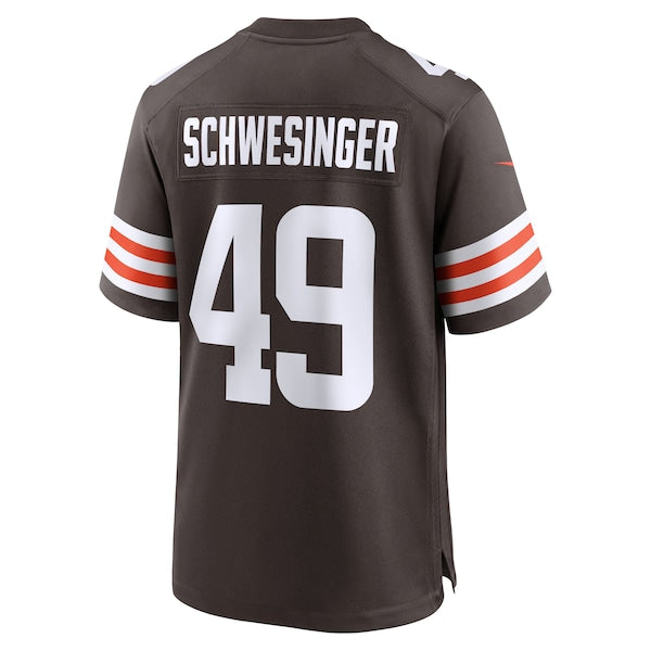 Carson Schwesinger Cleveland Browns Nike 2025 NFL Draft Game Jersey - Brown