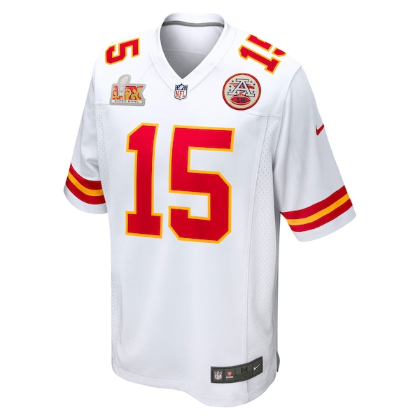 Patrick Mahomes Kansas City Chiefs Nike Super Bowl LIX Game Jersey - White/Red