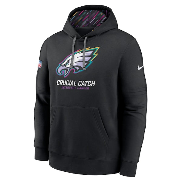 Philadelphia Eagles Nike 2024 NFL Crucial Catch Club Pullover Hoodie - Black