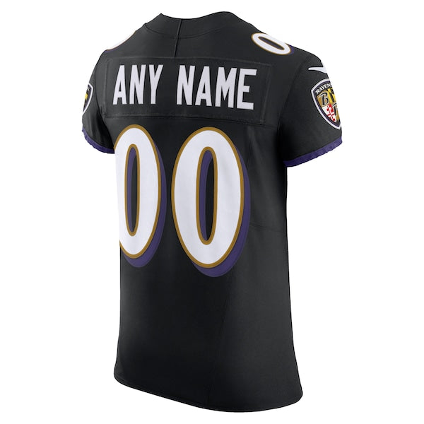 Baltimore Ravens Nike  Vapor F.U.S.E. Elite Custom Jersey - Black