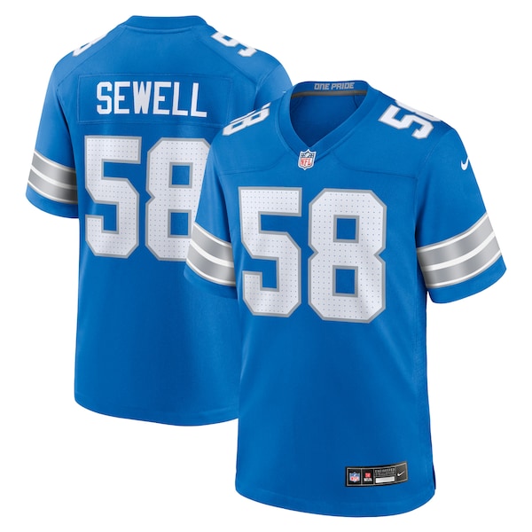 Penei Sewell Detroit Lions Nike Game Jersey - Blue/Black