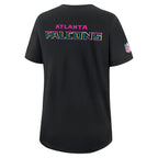 Atlanta Falcons Nike Women's 2025 NFL Crucial Catch Tri-Blend Dri-FIT T-Shirt - Black