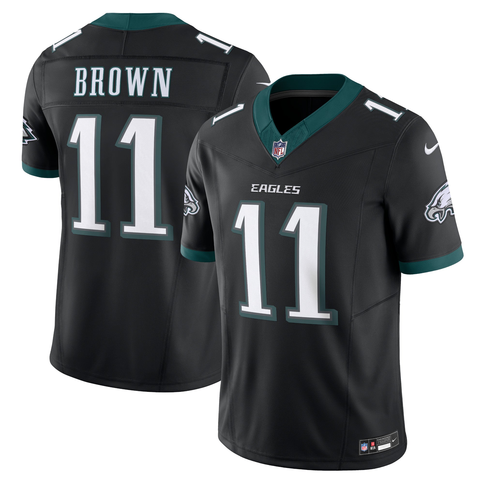 A.J. Brown Philadelphia Eagles Nike Vapor F.U.S.E. Limited Jersey - White/Black/Green