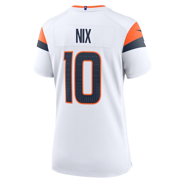 Bo Nix Denver Broncos Nike Women's Game Jersey -  White/Navy